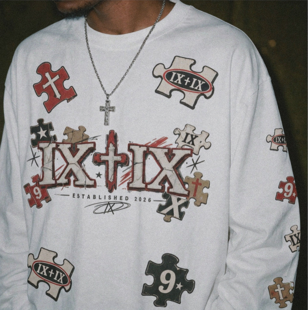 “9ine” Lost Pieces Oversized  Long Sleeve T-Shirt