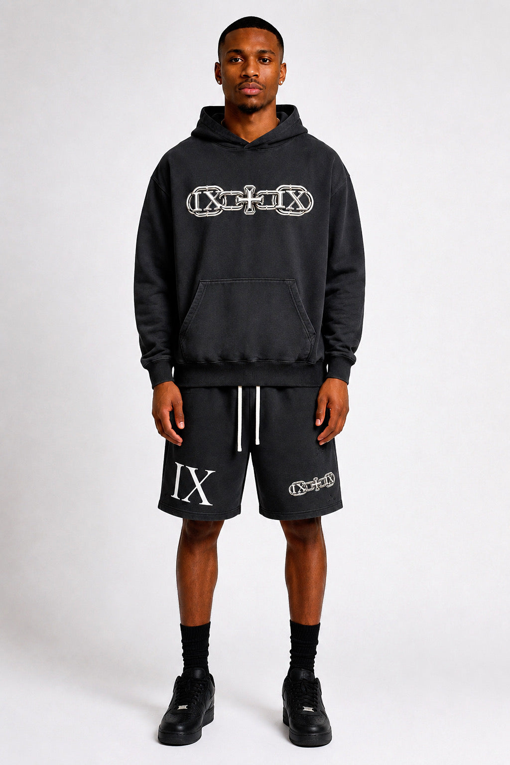 “9ine” Link up.Heavyweight Oversized Hoodie