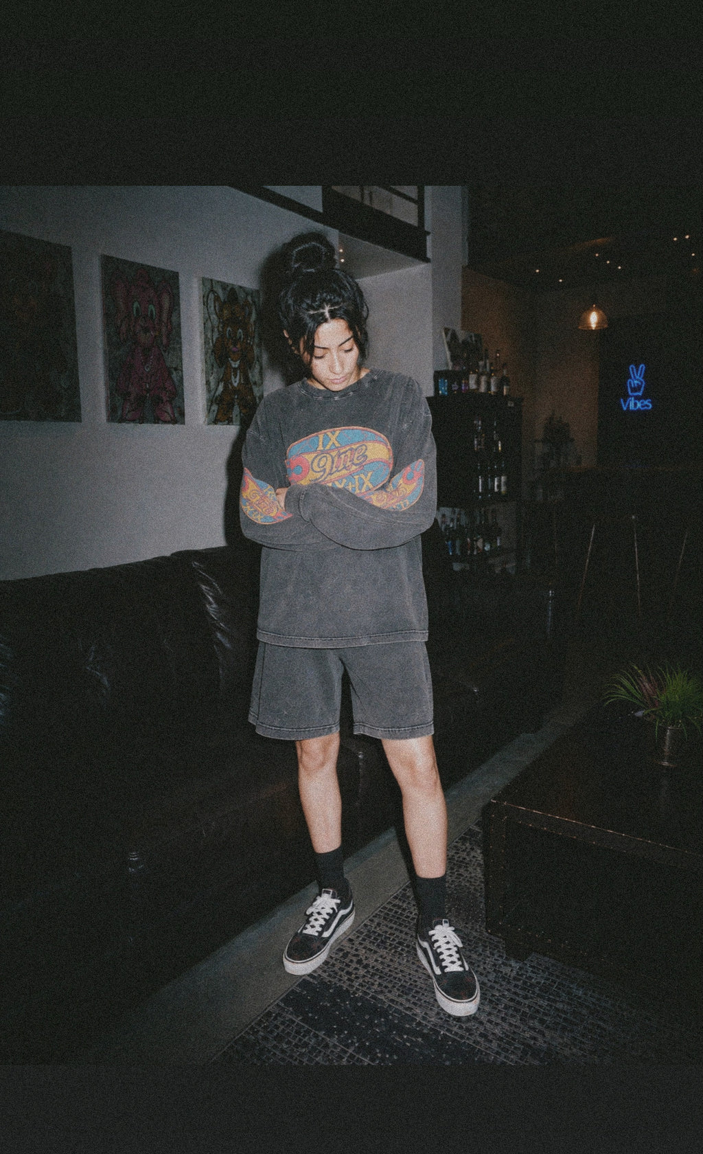 “9ine” Wheels Oversize Long Sleeve T-Shirt